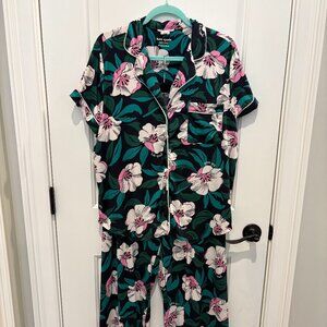 Kate Spade New York Floral Pajama Set XL Button Front Loungewear